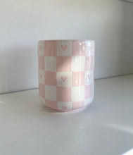 Load image into Gallery viewer, Checkered Heart Vase