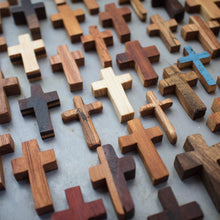 Load image into Gallery viewer, Handmade Wooden Pocket Crosses