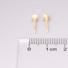 Load image into Gallery viewer, Small Round Australian Doublet Opal Stud Earrings 14k Yellow Gold