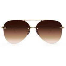 Load image into Gallery viewer, Smaller Megan 2 Faded Brown - Tangle Free Aviator Sunglasses