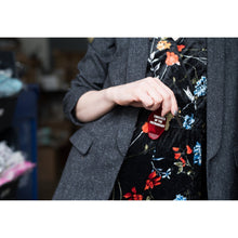 Load image into Gallery viewer, Smasher of the Patriarchy Feminist Motel Keychain in Red