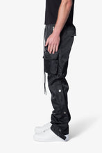 Load image into Gallery viewer, Snap Front Cargo Pants - Black