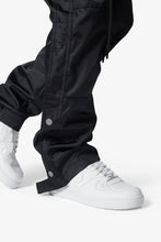 Load image into Gallery viewer, Snap Front Cargo Pants - Black