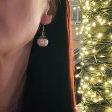 Load image into Gallery viewer, Snow Globe Xmas Party Earrings | Shimmery Snowballs Novelty Holiday Earrings