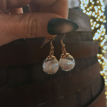 Load image into Gallery viewer, Snow Globe Xmas Party Earrings | Shimmery Snowballs Novelty Holiday Earrings