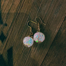 Load image into Gallery viewer, Snow Globe Xmas Party Earrings | Shimmery Snowballs Novelty Holiday Earrings