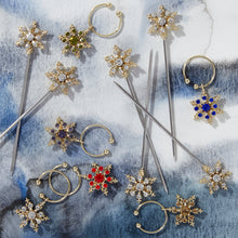 Load image into Gallery viewer, Snowflake cocktail picks, crystal