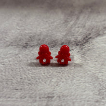 Load image into Gallery viewer, Sourpuss Red Octopus Earrings | Nautical Studs Rockabilly Jewelry | Alternative Sailor Accessories