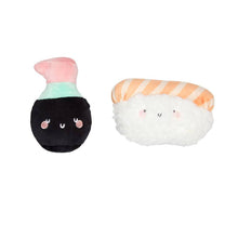 Load image into Gallery viewer, Soy Sauce and Sushi Cat Toy Set | Plush Toys for Pet Lovers | Giftable Cat Stocking Stuffer