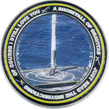 Load image into Gallery viewer, BL12-9 SpaceX Landing Pad Challenge Coin Landing Zone