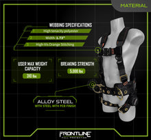 Load image into Gallery viewer, Frontline 100CTB Combat Construction Full Body Harness with Tongue Buckle Legs and Trauma Straps M/L