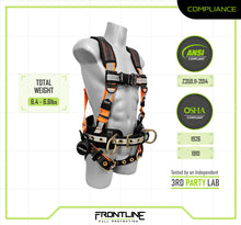 Load image into Gallery viewer, Frontline 100RCTB Combat Reflective Construction Full Body Harness with Tongue Buckle Legs and Trauma Straps 3X/4X
