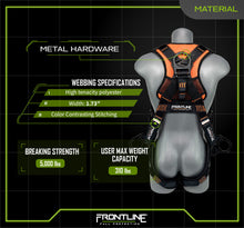 Load image into Gallery viewer, Frontline 105CFTB Combat Vest Style Harness with Front Side D-Rings and Suspension Trauma Straps Universal