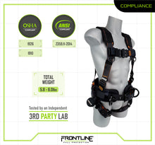 Load image into Gallery viewer, Frontline 110CTB Combat Lite Full Body Harness all Aluminum Hardware and Suspension Trauma Straps 3X/4X