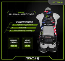 Load image into Gallery viewer, Frontline 110CTB-AM American Style Full Body Harness with Aluminum Hardware and Suspension Trauma Straps S