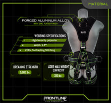 Load image into Gallery viewer, Frontline 200RE Elite Lite Climbing/Rescue Full Body Harness with Aluminum Quick Connect Buckles Universal
