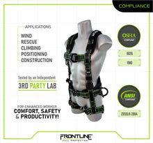 Load image into Gallery viewer, Frontline 200RE Elite Lite Climbing/Rescue Full Body Harness with Aluminum Quick Connect Buckles Universal