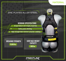 Load image into Gallery viewer, Frontline 350CQC Patriot Construction Harness with Airflo and Quick Connect Buckles - Made in USA 2XL