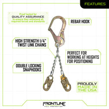 Load image into Gallery viewer, Frontline PSSW2R-US Patriot Positioning Chain with Swiveling Hook - Made in USA