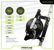 Load image into Gallery viewer, Frontline QAN75RA-US Patriot Confined Space Quadpod with 3-Way Retrieval System - Made in USA