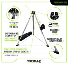 Load image into Gallery viewer, Frontline TAN07RU MEGApod Confined Space Kit 7' Aluminum Tripod with 60' Winch