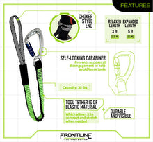 Load image into Gallery viewer, Frontline TLS30 ToolGrip Elastic Tool Tether 30 lbs with Self-locking Aluminum Carabiner