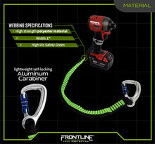 Load image into Gallery viewer, Frontline TLS30 ToolGrip Elastic Tool Tether 30 lbs with Self-locking Aluminum Carabiner