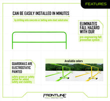 Load image into Gallery viewer, Frontline Guardrail Section for Concrete or Steel Substrates 5'