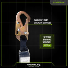 Load image into Gallery viewer, Frontline LIS31S Combat 3' Single Leg Snaphook Lanyard with Internal Shock Absorber