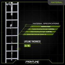Load image into Gallery viewer, Frontline VLCS Ladder Cable Vertical Lifeline System (Stainless Steel) 40'