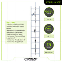 Load image into Gallery viewer, Frontline VLCS Ladder Cable Vertical Lifeline System (Stainless Steel) 20'