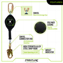 Load image into Gallery viewer, Frontline RPG Cable Single Leg SRL with Steel Snap Hook End