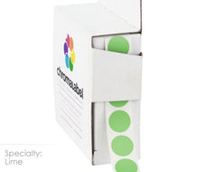 Load image into Gallery viewer, 1/2&quot; Permanent Round, Color-Code Dot Stickers: 1,000/Box