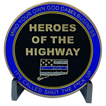 Load image into Gallery viewer, EL6-012 Heroes of the Highway Version 4 Heat Seeker Edition "Late for your Job at Nasa" CSP Challenge Coin inspired by Connecticut State Police CT Trooper Matthew Spina