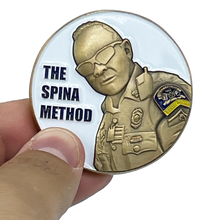 Load image into Gallery viewer, BL9-010 CSP Version 6 Spina Method Communications Challenge Coin inspired by Connecticut State Police CT Trooper Matthew Spina