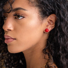 Load image into Gallery viewer, Violet Petite Lucite Ball Stud Earrings