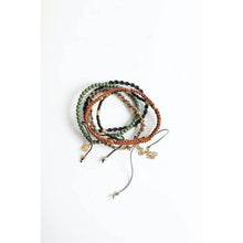 Load image into Gallery viewer, Stackable Bead and Woven Cord Bracelet | Cute &amp; Trendy Adjustable Stacked Fashion Jewelry