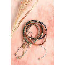 Load image into Gallery viewer, Stackable Bead and Woven Cord Bracelet | Cute &amp; Trendy Adjustable Stacked Fashion Jewelry