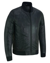 Load image into Gallery viewer, Stalwart Men's Fashion Black Leather Bomber Jacket