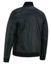 Load image into Gallery viewer, Stalwart Men's Fashion Black Leather Bomber Jacket