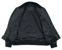 Load image into Gallery viewer, Stalwart Men's Fashion Black Leather Bomber Jacket