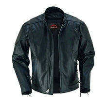 Load image into Gallery viewer, AM Knucklehead Premium Black Men's Leather Motorcycle Jacket