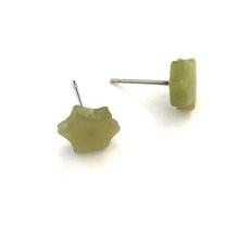 Load image into Gallery viewer, Sage Green Moonglow Mini Star Vintage Stud Earrings