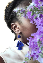 Load image into Gallery viewer, Statement Ball Tassel Earrings