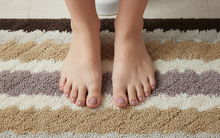 Load image into Gallery viewer, Tache 20x32 Inch Striped Brown and Beige Bathroom Rugs (TARBS2032)