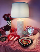 Load image into Gallery viewer, Checkered Heart Large Vase/Utensil Holder
