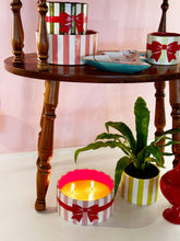 Load image into Gallery viewer, Big Top Stripes Handpoured Candle &amp; Vase