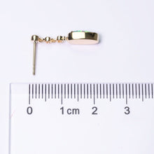 Load image into Gallery viewer, Stylish Doublet Opal Diamond Tsavorite Drop Earrings 18k Yellow Gold