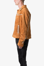 Load image into Gallery viewer, Suede Collared Jacket - Orange