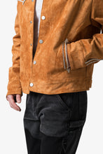 Load image into Gallery viewer, Suede Collared Jacket - Orange